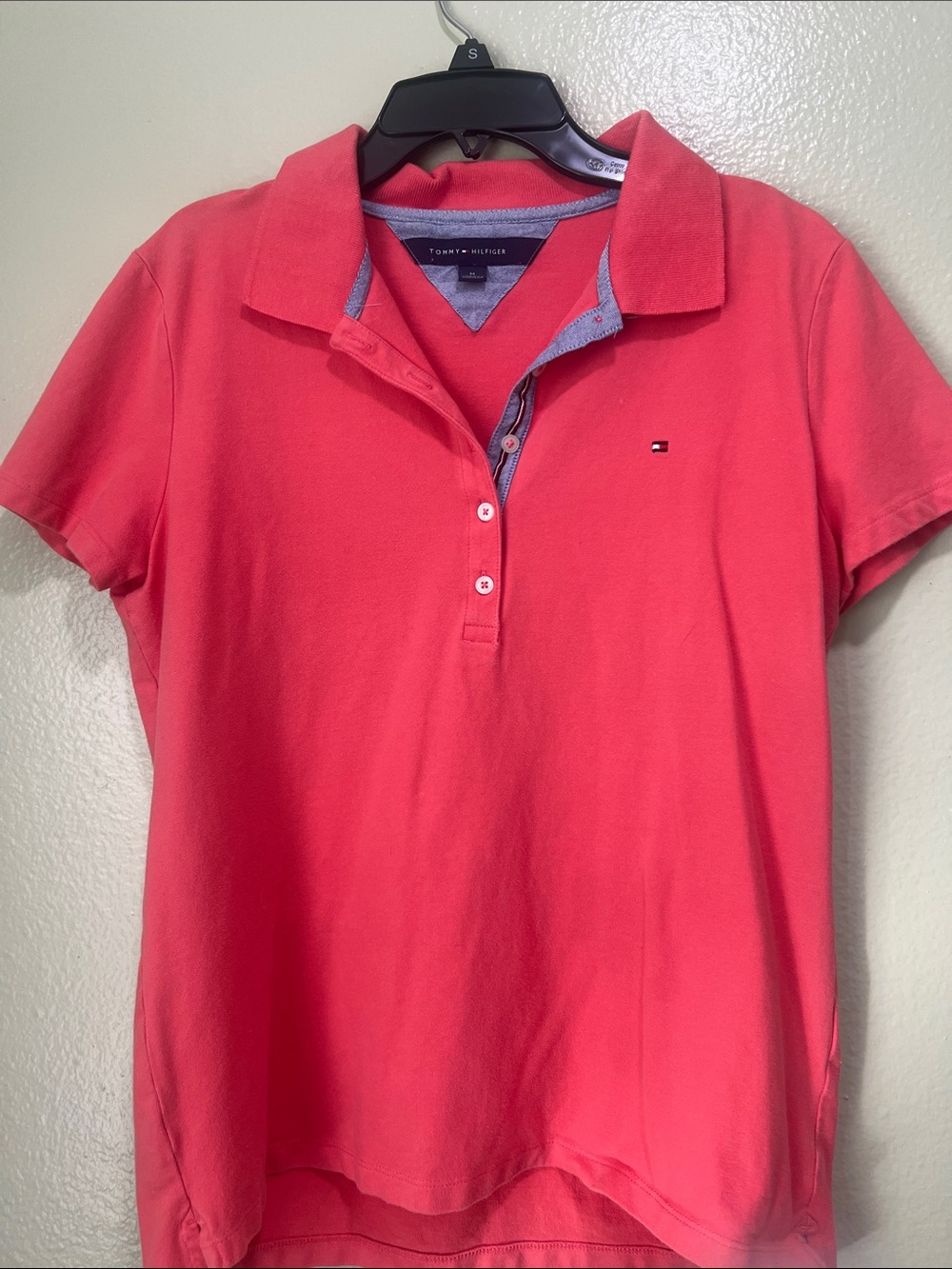 Tommy Hilfiger Coral Pink Short Sleeve Polo